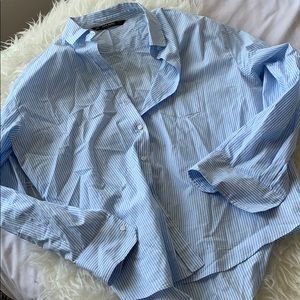 Stripped Oversized Button Up